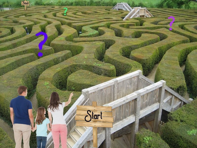 start-finish maze