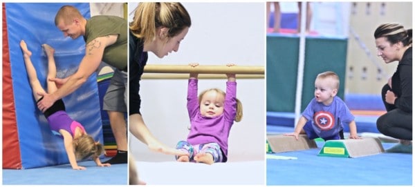 toddlers being instructed in gymnastics at emeth gymnastics in geauga county ohio