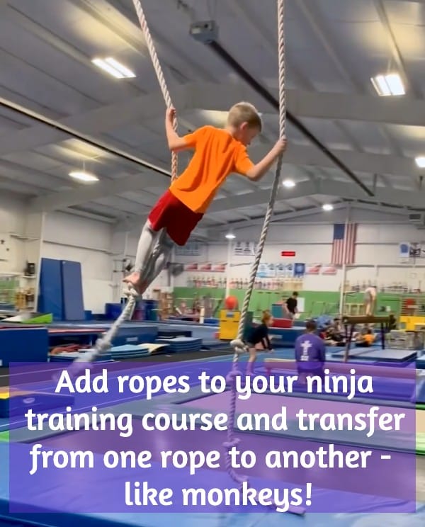 Ninja training using ropes
