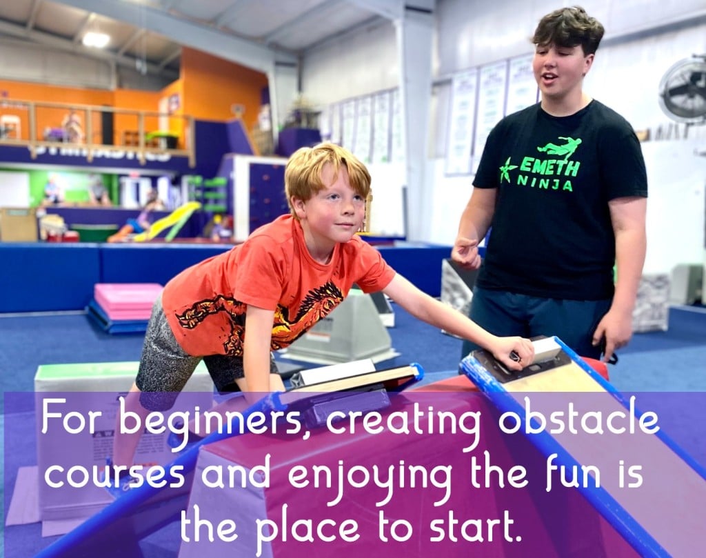 Ninja student on obstacle course at EmethGym Ninja student on obstacle course at EmethGym