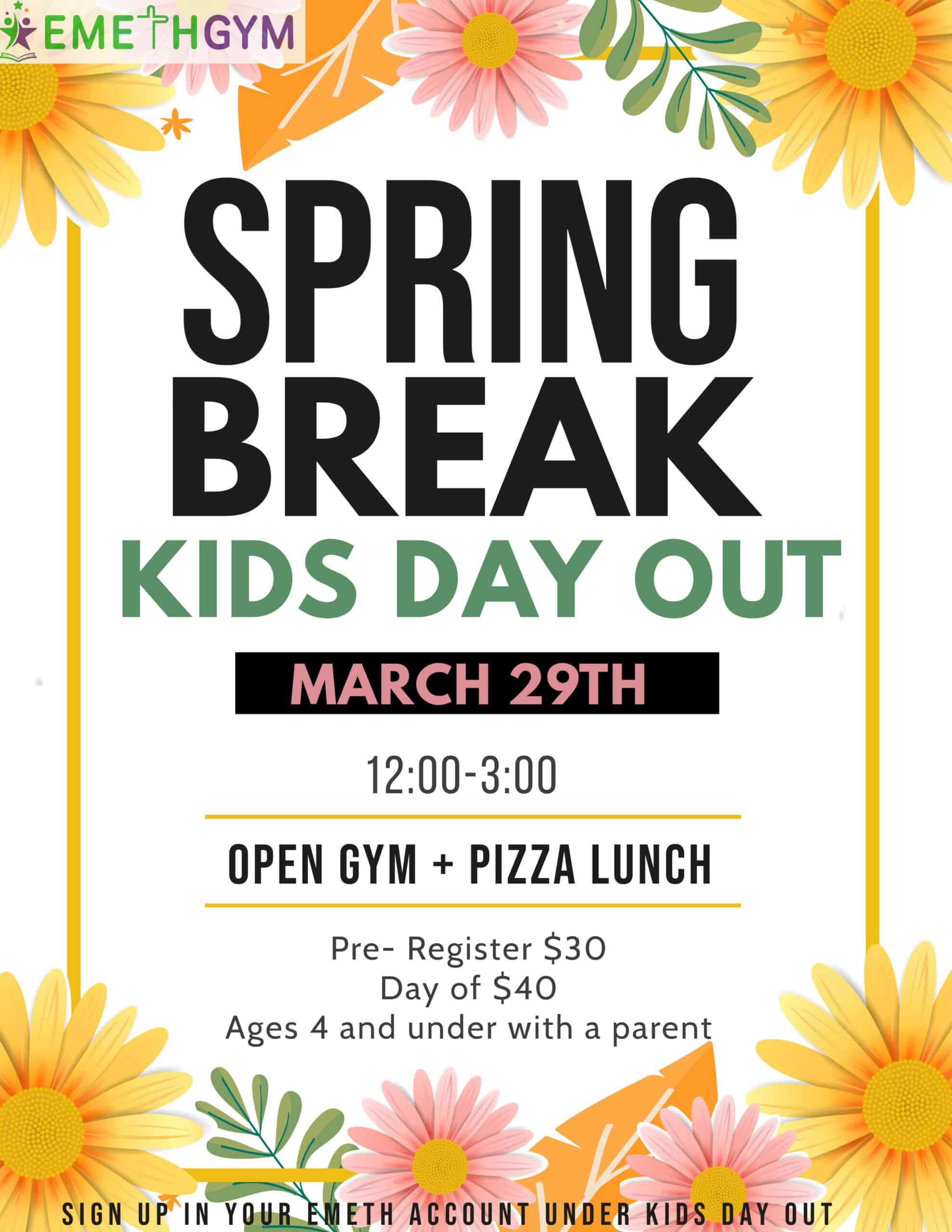 Spring Break Kids Day Out