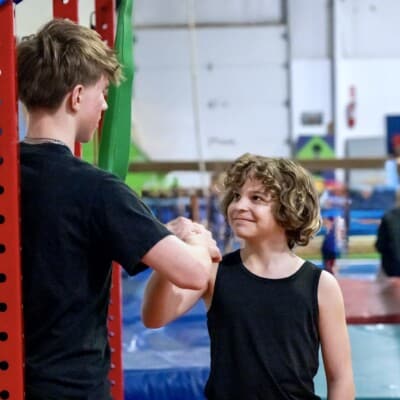 Ninja coach giving positive encouragement Ninja coach giving positive encouragement