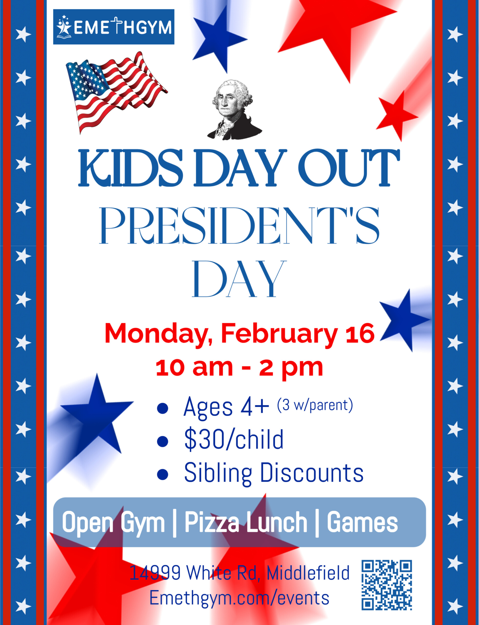 2026 Feb Kids Day Out President's Day